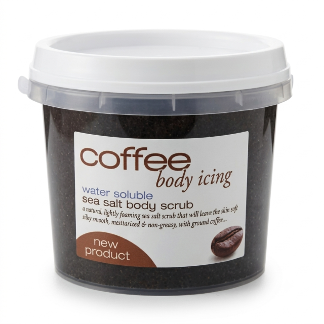 Coffee Body Icing - Water Soluble Sea Salt Scrub 1kg