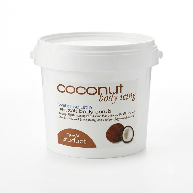 Coconut Body Icing- Water Soluble Sea Salt Scrub - 1kg